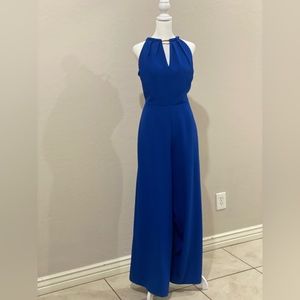 Donna Ricco Halter Neckline Sleeveless Jumpsuit Dress, size 12